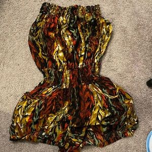 Multicolor romper with pockets